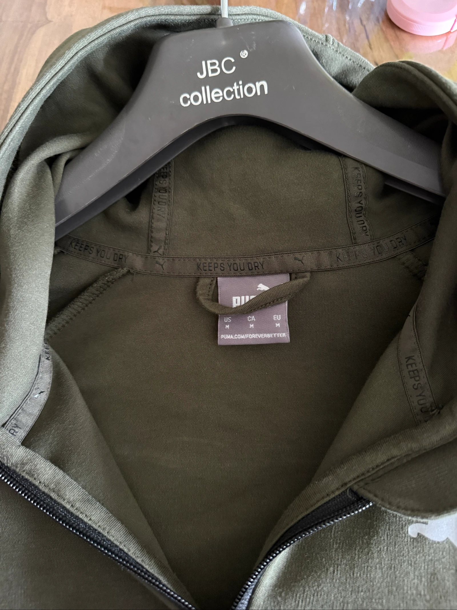 Veste de esporte Puma masculino M cáqui com capuz – Streetwear – Estado perfeito – photo 10